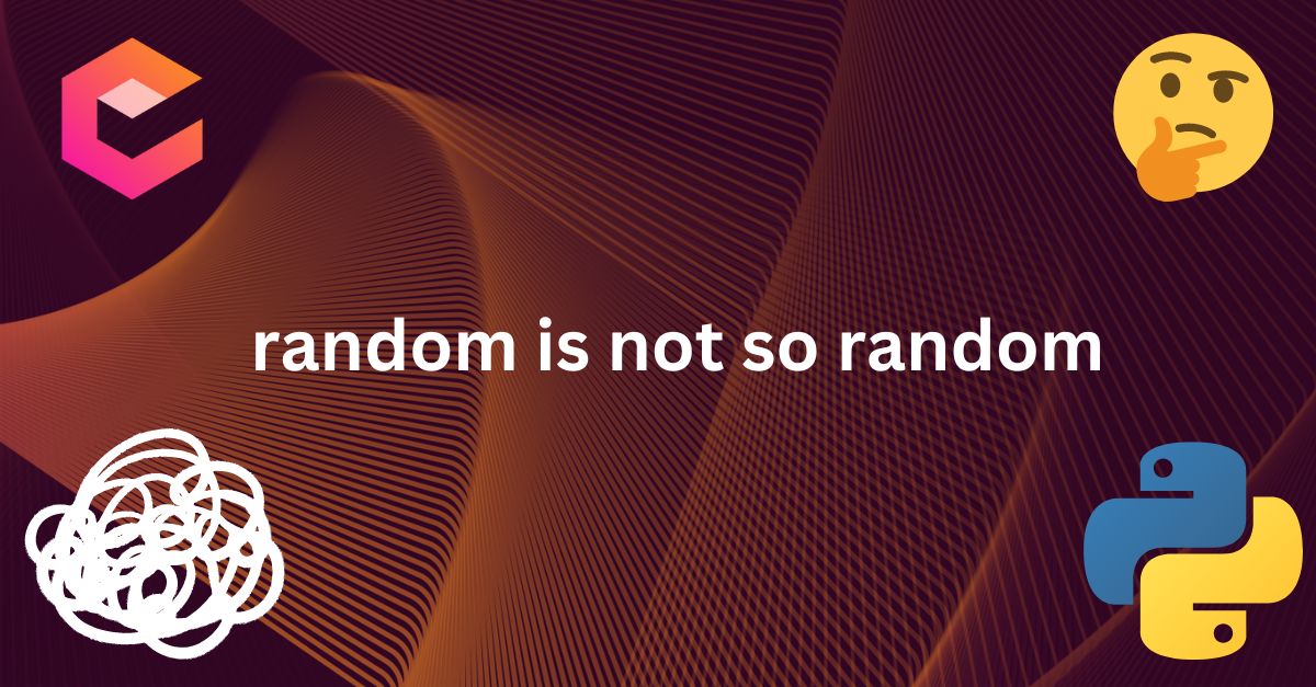 Python: random is not so random (CWE-330)